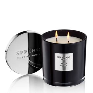 נר עגול שחור AMBER & SPICE