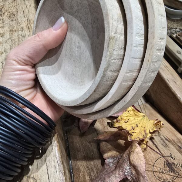 סט 3 קעריות מעץ מנגו