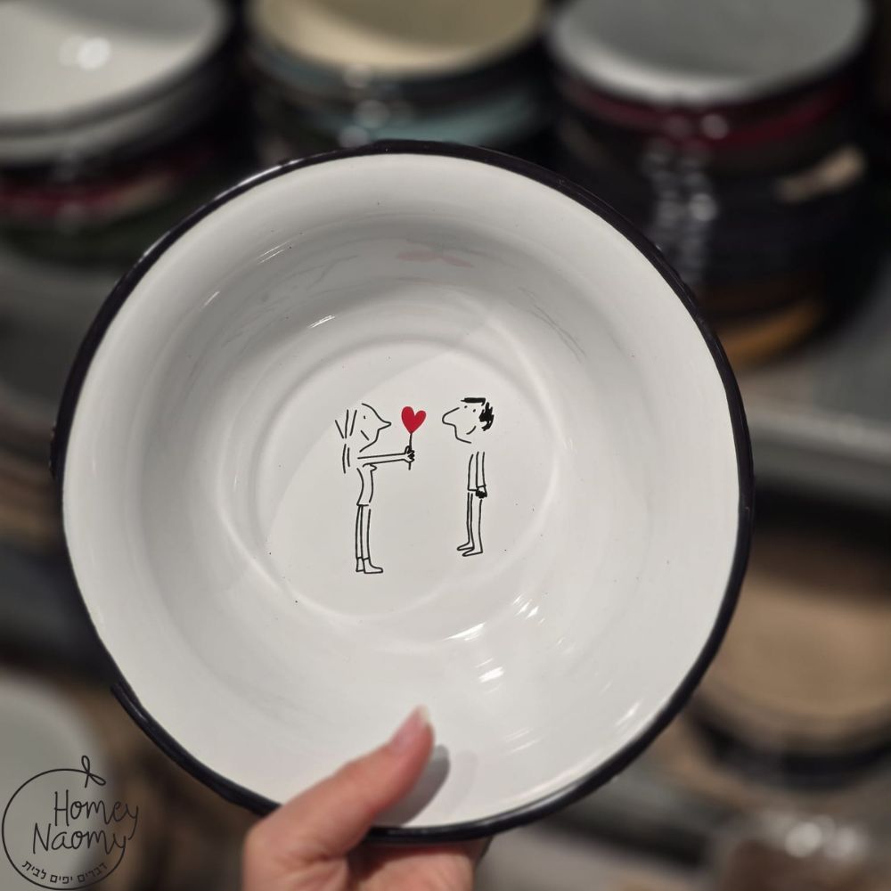 קערית אמייל זוג אוהבים