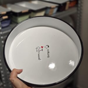 תבנית אמייל עגולה זוג אוהבים