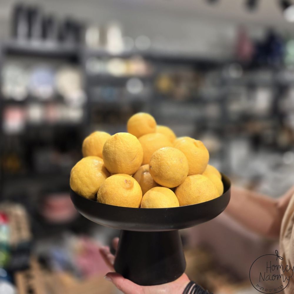 קערה על רגל ממתכת בשחור